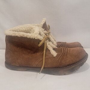 EARTH SHOE FLEECE LINED BOOTIES (sz 7)